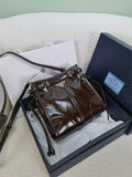 Prada bonnie leather mini shoulder bag maroon
