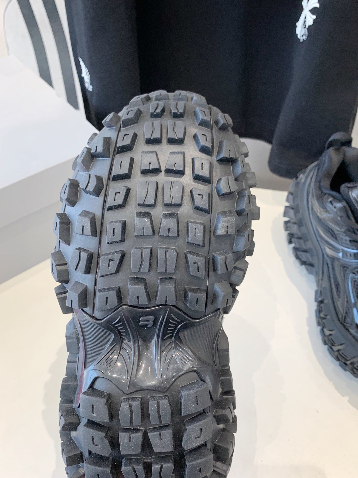 CHUNKY SNEAKERS IN BLACK POLYURETHANE, POLYESTER AND NYLON