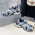 3XL EXTREME LACE SNEAKER BLUE MIX PINK SILVER AND RED
