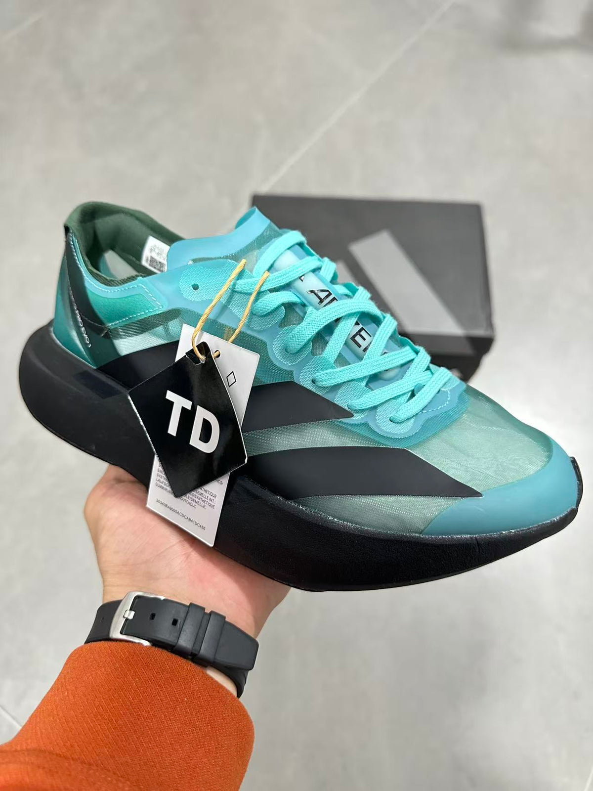 Nike Air Max Scorpion Flyknit Sneakers, Turquoise and Black IH5588