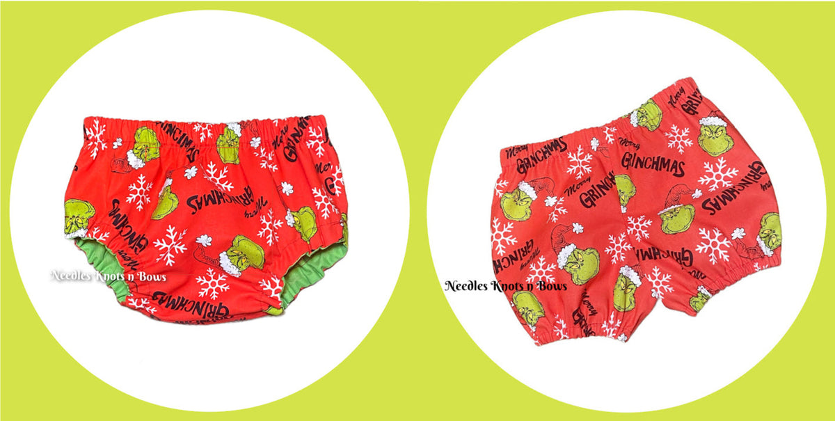 Grinch Christmas Diaper Cover, Baby, Toddler