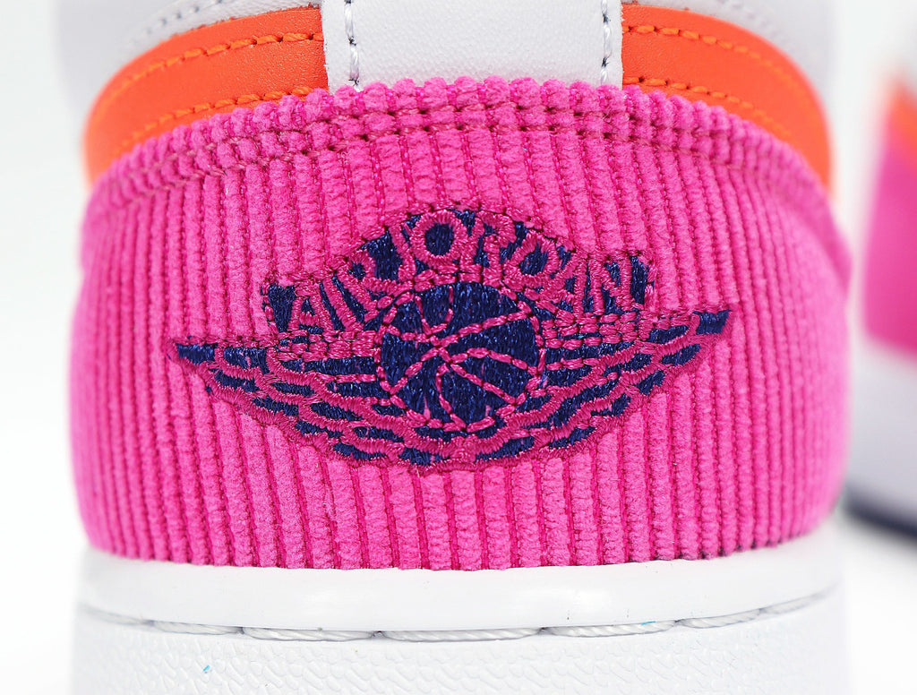 Nike Air Force 1 Low Sneakers, White Pink Orange 554723-502