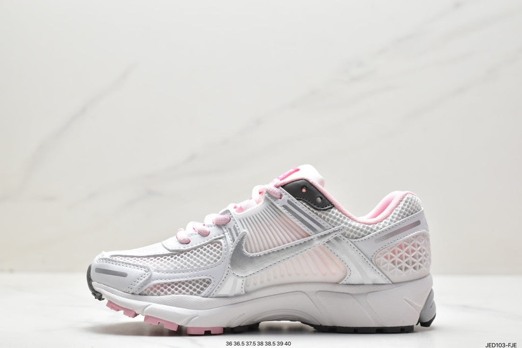 Nike Air Zoom Vomero 5 Sneakers in White, Pink and Grey